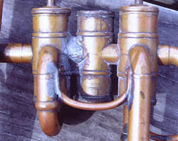 Valve Casings Repaired with Soldering Iron