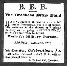 Brodhead Brass Band Newspaper Ad